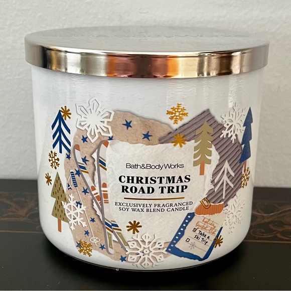 Bath & Body Works Other - Bath & Body Works Christmas Road Trip Candle - White and Silver